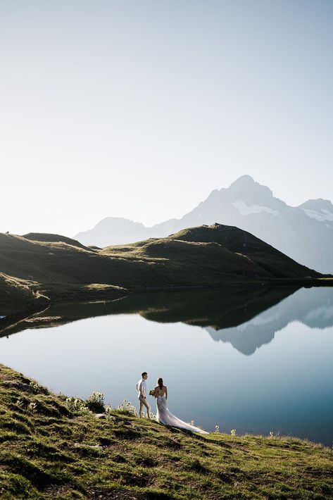 25 of the Best Places to Get Married and Elope in Switzerland - Made in the Mountains Photo Best Places To Get Married, Mountains Photo, Mountain Huts, Mountain Photos, Places To Get Married, Stay Overnight, Alpine Lake, Mountain Elopement, Elopement Locations