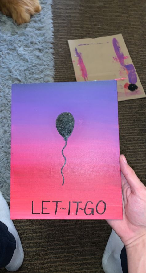 Balloon Painting, Painting Canvases, Easy Canvas, Easy Canvas Art, Canvas Ideas, Simple Acrylic Paintings, Gifts For Your Boyfriend, Small Canvas