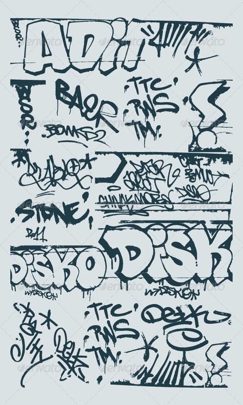 Grafitti Design Graphics, Graffiti Symbols Signs, Grafitti Graphic Design, Graffiti Signs, Cool Borders, Graffiti Pattern Design, Scribble Graffiti, Graffiti Symbols, Graffiti Details