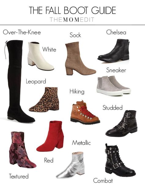 The Fall Boot Guide - everything you need for 2017/2018.... Capsule Shoes, Sock Boots Outfit, Types Of Boots, Styling Business, Shoe Types, Fall Footwear, Fall Shoe, Autumn Shoes Women, Shoe Trend