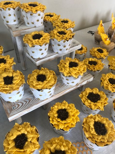 Sunflower Cupcakes, Cereal, Sunflower, Baking