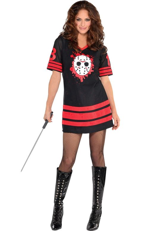 Jason Costume, Halloween Halloween Costumes, Halloween Universal, Horror Movie Costumes, The Number 13, Friday The 13th Tattoo, Jason Friday, Hockey Mask, Costume For Women