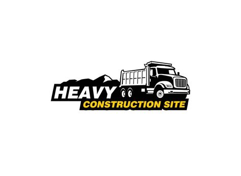 Dump truck logo vector for construction company. Heavy equipment template vector illustration for your brand. Truck Logo, Logo Word, Company Logo Design, Dump Truck, Construction Company, Logo Ideas, Heavy Equipment, Vector Logo, New Era