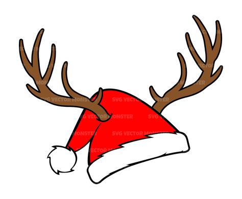 Antler Svg, Pin Sticker, Reindeer Ears, Vector Cut Files, Silhouette Png, Xmas Decor, Vector Cut, Christmas Templates, Christmas Paintings