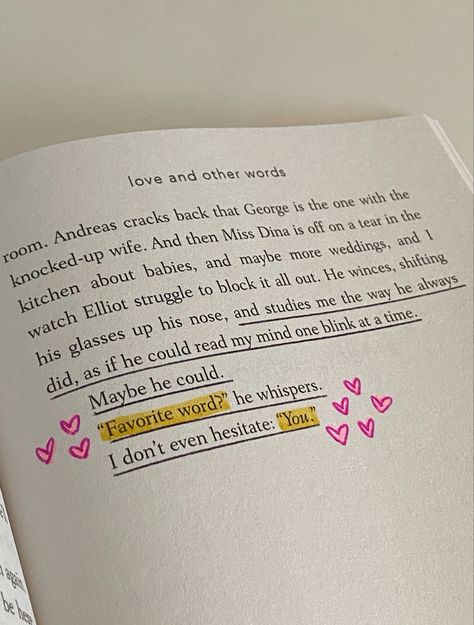 love and other words by christina lauren Other Words For Pretty, Love Notes In Books, Love And Other Words Cover, Favorite Book Quotes Love, Love And Other Words Book Annotations, Love And Other Words Wallpaper, Book Love Lines, Love In Other Words Book, Love And The Other Words Book