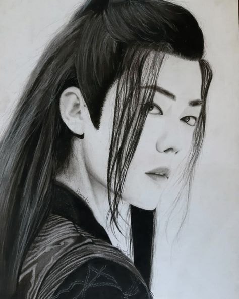 Art, artist, drawing, draw, mdzs, the untamed, Fanart, Wei WuXian, Wei Ying, Xiao Zhan, Chinese Xiao Zhan Drawing, Dekorasi Halloween, Dragon Artwork Fantasy, Pencil Sketch Images, Chosen One, Wuxi, Chinese Art Girl, The Untamed, Character Design Animation