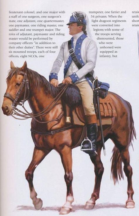 3rd Continental Light Dragoons Officer. Revolution Art, American Military History, Continental Army, Historical Warriors, American Colonies, Colonial America, Leyte, United States Military, Military Uniforms