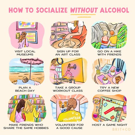 Whether you're making an effort to drink less or permanently swapping out cocktails for mocktails, there's always room for a few more alcohol-free activity ideas 💡 SAVE this list of fun ways to socialize *without* alcohol for your next friend date.⁠ ⁠ #sober #sobercurious #soberfun #alcoholfree #wholesome #health #wellness #wellbeing #thingstodo #frienddate Friend Date Ideas, Effects Of Drinking Alcohol, First Date Ideas, Art Goals, Supportive Friends, Scripture Journaling, 31 Days, Read Later, Activity Ideas