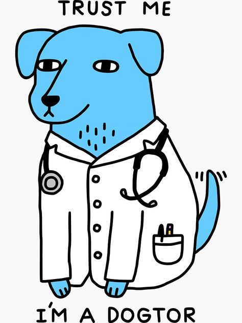 Dog Doctor, Cat Character, Dog Stickers, Veterinarian, Print Stickers, Rock Art, The Dog, Cute Stickers, Sticker Design