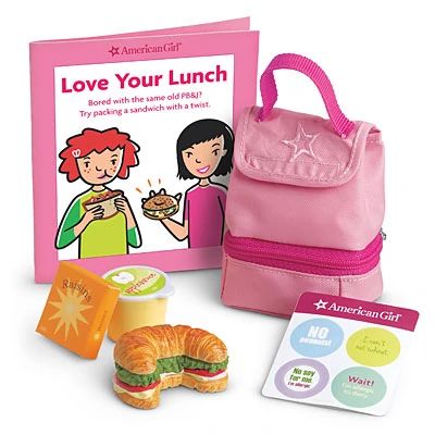 School Lunch Set | American Girl Wiki | FANDOM powered by Wikia American Girl Food, American Girl Doll Sets, American Girl Doll Food, Accessoires Barbie, American Girl Doll House, American Girl Diy, Куклы American Girl, Lunch Set, American Girl Doll Furniture