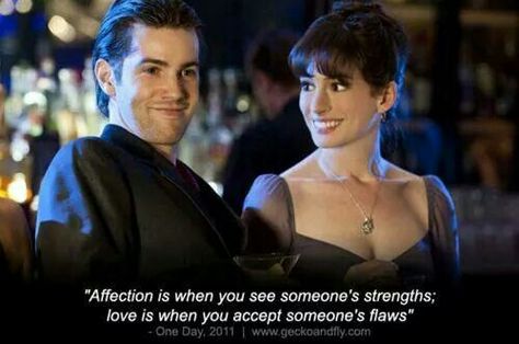 One Day Movie, Movie Quotes Inspirational, Jim Sturgess, Best Movie Quotes, Romantic Questions, 2011 Movies, Inspirational Movies, Movies Quotes Scene, Love Is When