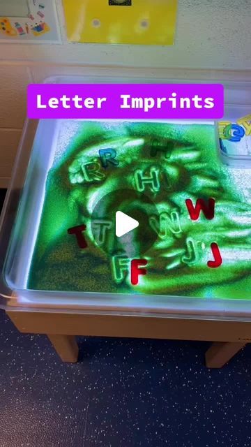 Preschool Vibes on Instagram: "Discover the magic of learning letters at our light table this week! We've combined translucent letters with colorful sand to craft engaging letter imprints. As students press each letter into the sand, they see the shape emerge, enhancing their recognition and sensory skills. This simple yet effective setup not only aids in learning alphabets but also provides a tactile experience that keeps young learners fascinated. Watch how each imprint forms a clear, colorful representation of various letters, making this activity a favorite in our classroom. Perfect for developing fine motor skills and letter recognition in a fun, interactive way!" Preschool Vibes, Letter Of The Week, Sensory Table, Learning The Alphabet, Learning Letters, Alphabet Activities, Letter Recognition, Sensory Bins, The Sand