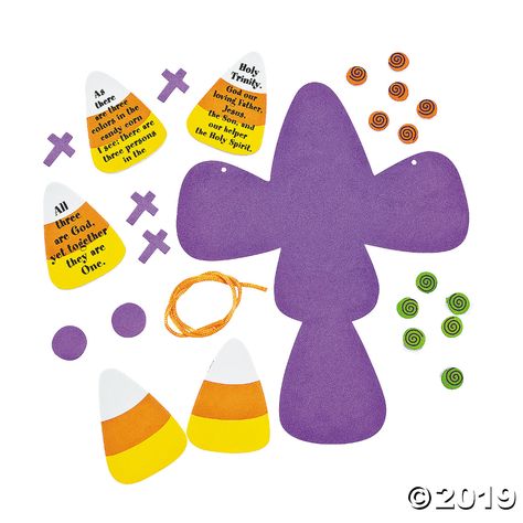 Candy Corn Trinity, Candy Corn Crafts, Cross Sign, Faith Crafts, The Holy Trinity, Cross Crafts, Preschool Age, Church Crafts, Object Lessons