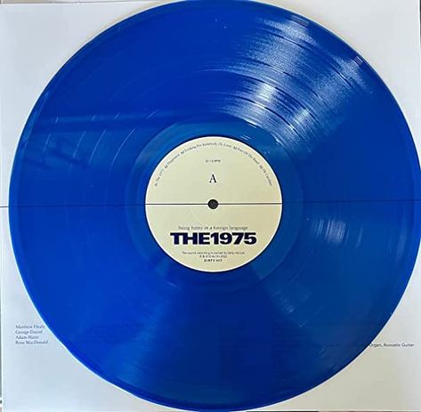 1975 Vinyl, Blue Scrapbook, Blue Disc, Vinyl Labels, The 1975, Highlight Covers, Record Player, Blue Baby, Baby Blue