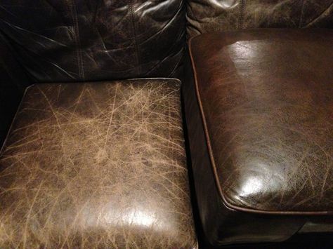 Down Vintage Lane: Dried Out Leather Sofa Fix Up Leather Conditioner Diy Couch, Repair Leather Couch, Condition Leather Couch, Homemade Leather Conditioner, Leather Conditioner Diy, Leather Couch Repair, Leather Furniture Repair, Repair Shoes, Couch Repair