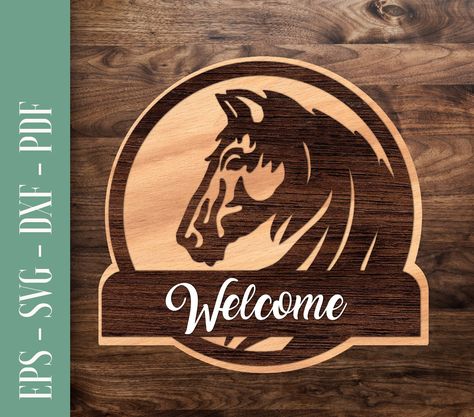 Horse Stall Sign, Welcome Sign Svg, Stall Signs, Horse Stall, Horse Svg, Laser Cut Patterns, Horse Names, Horse Stalls, Farm Signs