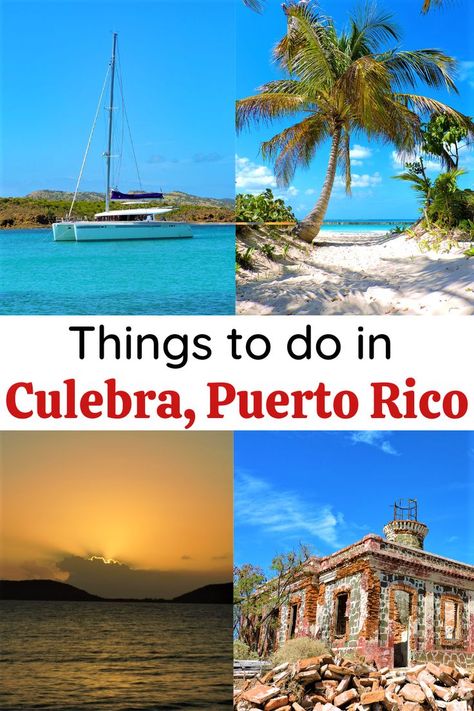 Culebra is mostly known as the home of Flamenco Beach, but the island has so much more to offer. Between 12 more beaches to enjoy, exploring the island on a golf cart and taking a day trip to Culebrita, there are a lot of things to do in Culebra. #Culebra #PuertoRico #Caribbean #Flamencobeach #island #Culebrita #bestbeaches Flamenco Beach, Culebra Island, Culebra Puerto Rico, Puerto Rico Island, Tiny Island, Caribbean Destinations, Fancy Restaurants, Tropical Travel, Caribbean Travel