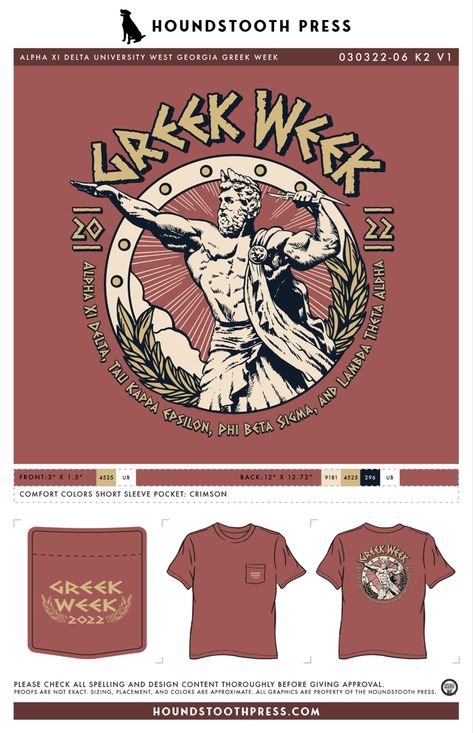 #sorority #fraternity #greeklife #greekgod #greekweek #customdesign #lovethelab // Houndstooth Press Custom Apparel Greek Tshirt Designs, Greek Merch, Frat Shirts, Sorority Tshirt Designs, Kappa Sigma, Rush Shirts, Greek Week, Sorority Pr, Graphic Shirt Design