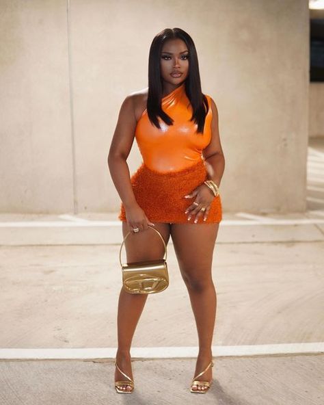 Orange Dress Outfits, Orange Birthday, Sets Outfit, You Miss Me, Outfit 2023, Skirt Two Piece, Cute Birthday Outfits, Dress Sets, Orange Outfit