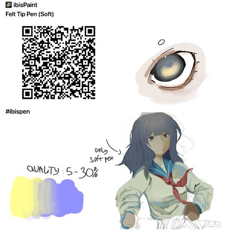 Soft Brush Ibispaint, Ibis Paint X Brush Code, Ibispaint Brush Code, Brush Qr Code, Ibis Paint Brush Codes, Ibis Paint Codes, Ibis Brush, Ibis Paint X Brushes, Ibispaint Brush