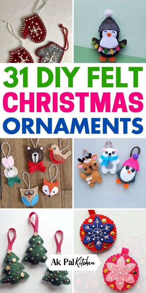 Create your own holiday magic with our DIY felt Christmas ornaments. These DIY felt Christmas crafts will add a personal touch to your Christmas tree decorations. Handcrafted with love, these homemade holiday decorations make perfect Christmas gifts. Explore our collection of Christmas sewing projects and discover the joy of crafting. Transform your tree with the warmth of personalized felt Christmas ideas and timeless holiday ornament ideas. You must try these DIY Christmas decorations today. Sewing Tree Ornaments, Easy Sew Ornaments For Kids, Making Felt Christmas Ornaments, Christmas Hand Embroidery Patterns Felt Ornaments, Hand Sewn Ornaments Diy, Felt Xmas Decorations To Make, Felt Xmas Tree Ornaments, Felt Ornament Christmas Tree, Felt Holiday Ornaments