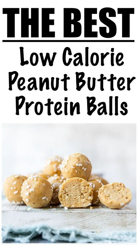 Low Calorie Peanut Butter Protein Balls Recipe Pb Fit Protein Balls, Low Calorie Popcorn, Low Calorie Peanut Butter, Low Calorie Oatmeal, Protein Balls Recipe, Pb2 Recipes, 500 Calories Recipes, Peanut Butter Protein Balls, Low Calorie Protein