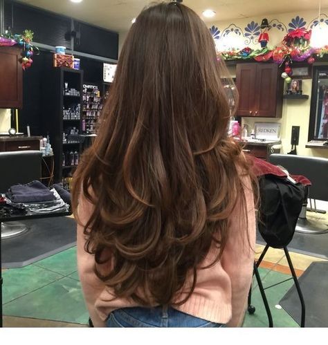 Long Hair With Face Frame And Layers, Straight Hair To Layered Hair, Butterfly Haircut Face Frame, Layers Brunette Long Hair, Pretty Layers For Long Hair, Round Layers Haircut Long Hair, Long Layer Highlights Hairstyles, Fun Layers For Long Hair, Layered Waist Length Hair