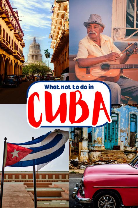 Planning a trip to Cuba? 🌴 Avoid common mistakes with these must-know tips for a seamless adventure. From packing the perfect Cuba travel outfit to crafting your Cuba travel itinerary, we’ve got you covered! Don’t forget your Cuba checklist and explore the charm of Havana like a pro. 🌟 Start your journey now!  #CubaTravelAesthetic #CubaTravelOutfit #CubaChecklist #HavanaOutfit #CubanCigar #CubanPoster #CubaTravelItinerary 🌺✨ Cuba Travel Tips, Havana Cuba Travel, Things To Do In Cuba, Cuba Culture, Varadero Beach, Cuba Vacation, Trip To Cuba, Visit Cuba, Travel Safety Tips