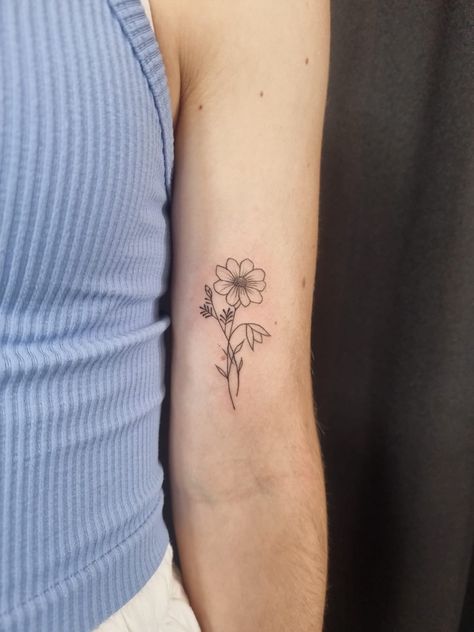 Snowdrop And Cosmos Tattoo, Birth Flower Tattoos Bicep, January And October Birth Flower Tattoo, January Birth Flower Tattoo With Name, Carnation And Snowdrop Flower Tattoo Small, January And October Flower Tattoo, January And December Birth Flower Tattoo, October Birth Flower Tattoo Ideas, October Cosmos Tattoo