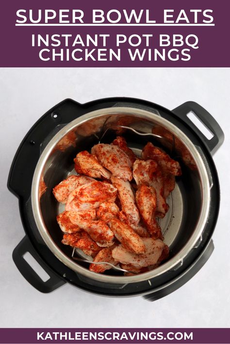 Perfect for the Super Bowl! Instant Pot BBQ Chicken Wings are an awesome game day snack and party food. Easy, delicious, crowd friendly, and perfect for game day. The wings are so moist, tender, and they practically fall off the bone. Instapot Chicken Wings, Instant Pot Chicken Wings, Instant Pot Bbq Chicken, Smoked Beef Brisket Recipes, Barbecue Chicken Wings, Beef Brisket Recipes, Bbq Chicken Wings, Brisket Recipes, Quick Chicken