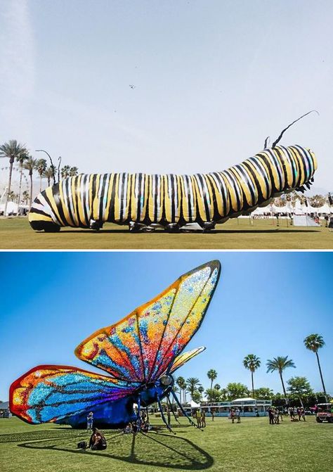 Moving Caterpillar, Poetic Kinetics, Astronaut Sculpture, Coachella Art, Black Caterpillar, Interactive Art Installation, Interactive Installation, Kinetic Art, Kinetic Sculpture