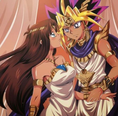 Yami X Anzu, Yugioh Atem, Yugioh Ships, Atem Yugioh, Millennium Items, Anime Egyptian, Fan Art Anime, Yugioh Collection, Yugioh Yami