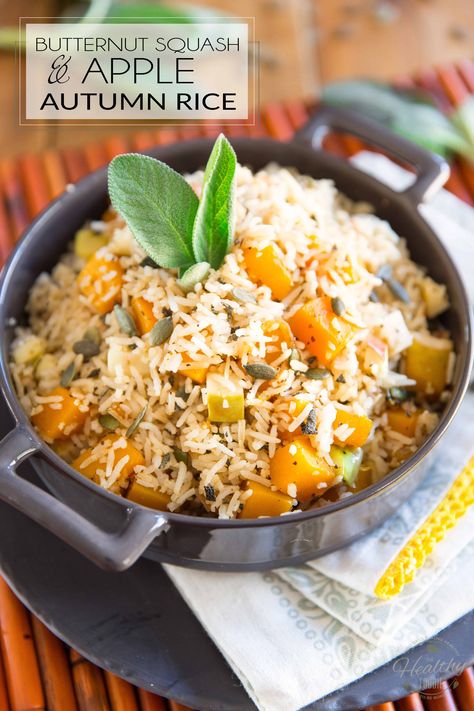 Autumn Rice, Butternut Squash Rice, 5 Star Restaurant, Herb Rice, Apple Autumn, Butternut Squash Apple, Rice Pilaf, Fall Dishes, Roasted Squash