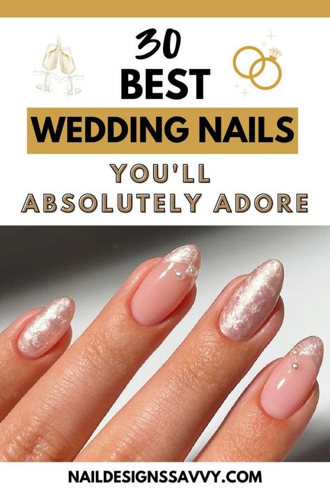 30 Diverse Wedding Nail Designs for Every Bride -  #Bride #Designs #Diverse #Nail #Wedding Unique Wedding Nails, Nail Designs For Brides, Diverse Wedding, Nail Wedding, Wedding Nail Designs, Pink Wedding Nails, Bridal Manicure, Bridal Nails Designs, Traditional Values