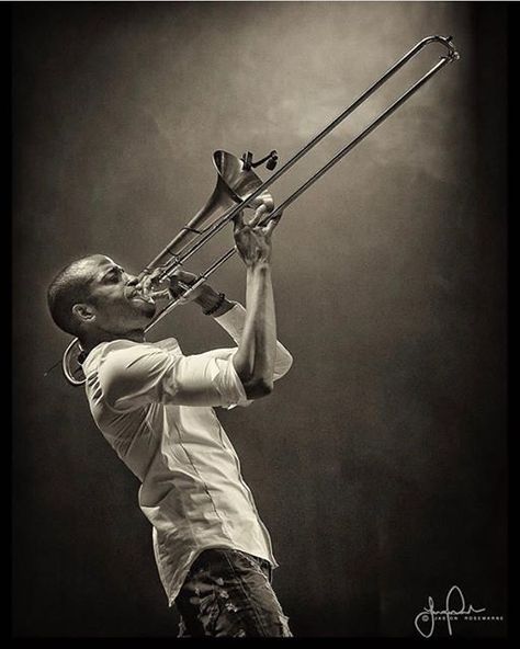 Trombone Shorty--Official Website - Tour Dates, Bio, Music & Video Trombone Art, Band Senior Pictures, Musician Website, Bio Music, Saxophone Art, Jazz Instruments, Musician Photography, Saxophone Players, Street Musician