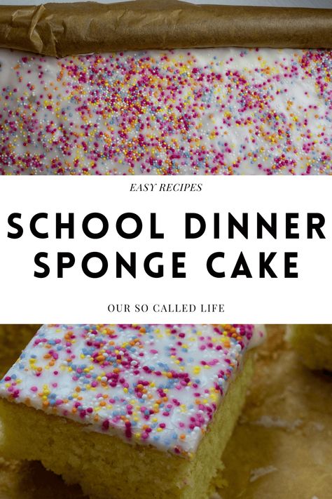 Sponge Cake Recipe Easy, Easy Sponge Cake, Easy Cakes For Kids, School Dinner Recipes, Cake Recipes Uk, Cake Recipe Easy, Sponge Recipe, School Dinner, Sponge Cake Recipe