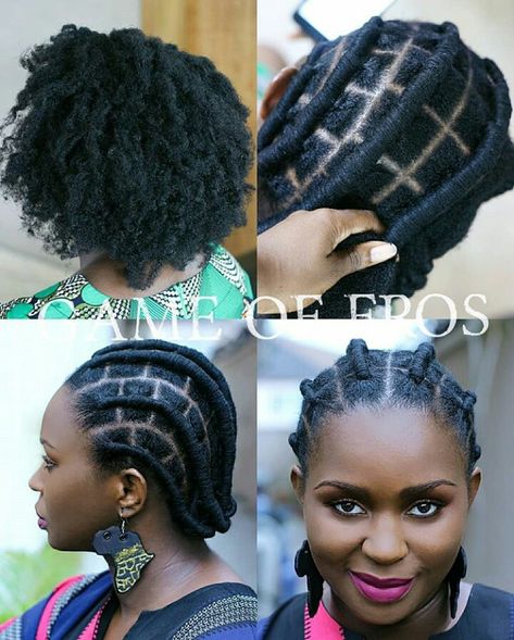 Thread Hairstyles, Updo Cabello Natural, African Threading, Hair Threading, Hair Earrings, Twisted Hair, African Hair Braiding Styles, Natural Hair Twists, Natural Hair Styles Easy