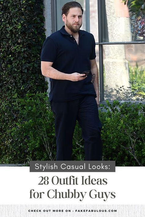 Embrace your curves with confidence using our 28 casual outfit ideas tailored for chubby guys. Discover how to select pieces that flatter your body type, blending comfort with style for everyday wear.  #PlusSizeMensFashion #ChubbyGuysStyle #CasualOutfitsMen #BigMensFashion #StylishPlussizeMen #ComfortableMenswear #FashionForChubbyGuys #SizeInclusiveStyle #CurvyMenFashion #BodyPositiveMenswear How To Dress My Boyfriend, Casual Outfits For Men Over 50, Stocky Men Fashion Outfits, Casual Outfits For Big Men, Dad Bod Outfits, Styles For Big Men, Chubby Men Outfits, Outfits For Heavy Men, Dad Bod Fashion