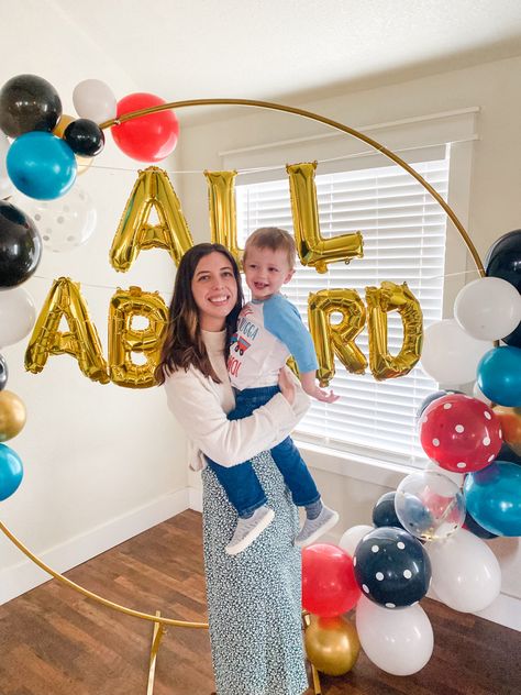 Two-Two Train Birthday Decorations 2nd Train Birthday Party, Train Party Balloon Arch, Train Birthday Party Balloons, Train Themed Second Birthday, Choo Choo Look Whos Two 2nd Birthday, Train Birthday Decorations, Train Themed Two Year Old Birthday, Birthday Balloon Decor, Train Birthday Party