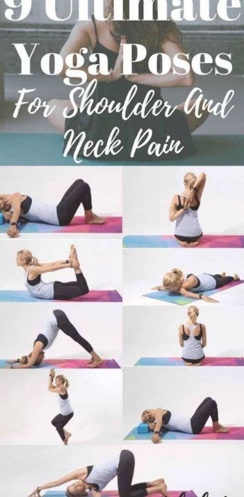 This perfect yoga poses can help you to reduce your shoulder pain and neck pain. In this busy world, this yoga asanas can help you to release stress super fast and easily. Neck Pain Exercises, Chair Pose Yoga, Best Yoga Poses, Neck Yoga, Yoga Beginners, Sup Yoga, Yoga Posen, Neck And Shoulder Pain, Cool Yoga Poses