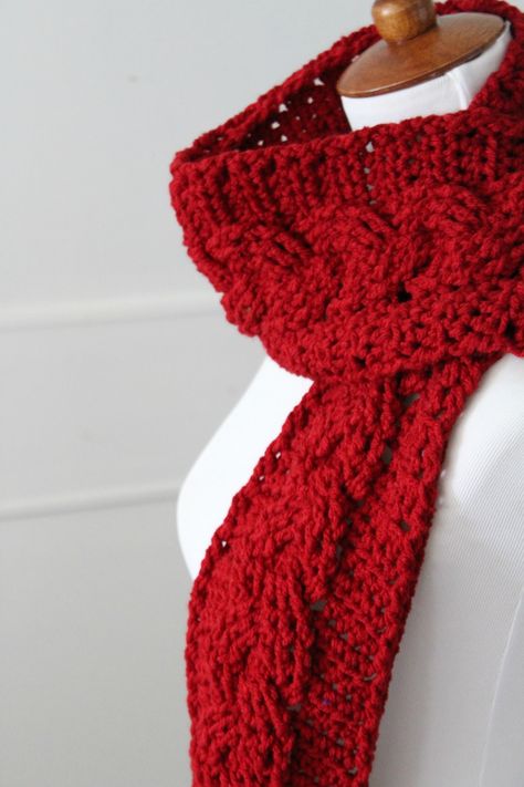 Crochet Cable Scarf Using One Skein of Yarn! - YarnHookNeedles Crochet Cable Scarf, Trendy Crochet Scarf, One Skein Crochet, Cable Scarf, Crochet Cable, Scarf Yarn, Trendy Crochet, Scarf Crochet Pattern, Crochet Cowl