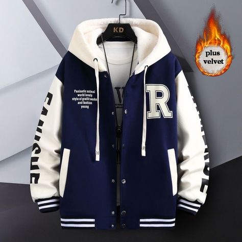 Hype Clothing, Street Jeans, Stylish Hoodies, Guys Clothing Styles, Young Fashion, Cool Jackets, Baseball Jacket, Outerwear Coats, Hoodie Jacket