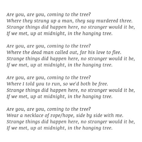 Hanging Tree Song Hunger Games, The Hunger Games The Ballad Of, The Hanging Tree Hunger Games, A Ballad Of Songbirds And Snakes, Hanging Tree Song, Hanging Tree Hunger Games, Hunger Games Hanging Tree, Books Obsession, Athletic Quotes