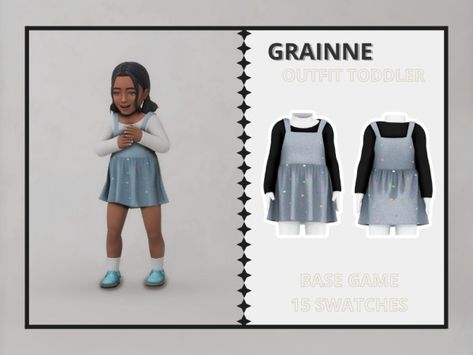 Grainne - Outfit Toddler - The Sims 4 Download - SimsFinds.com Clarity Sims, Toddler Cc Sims 4, Sims 4 Download, The Sims 4 Download, Sims 4 Toddler, Toddler Christmas, The Sims4, Sims 4 Cc, Sims 4 Custom Content