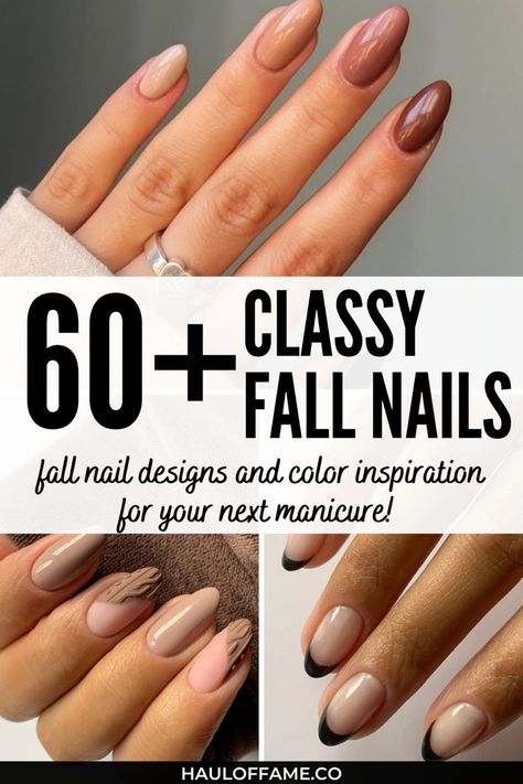 Fall has fallen and we've gathered designs of 60+ stunning fall nails for you to use as inspiration for your next manicure or even have a go at yourself from home! Whether you should to go for fall nails acrylic, or short fall nails, these fall nail ideas will suit all nail shapes perfectly. We've made sure to include a variety of fall nails designs including simple and glam aesthetic and even a few halloween nails too as well as keeping up with the latest fall nails color trends in 2022. Enjoy! November Nail Designs, Classy Nail, Simple Fall Nails, September Nails, November Nails, Nail Color Trends, Fall Manicure, Classy Nail Designs, Fall Nail Trends