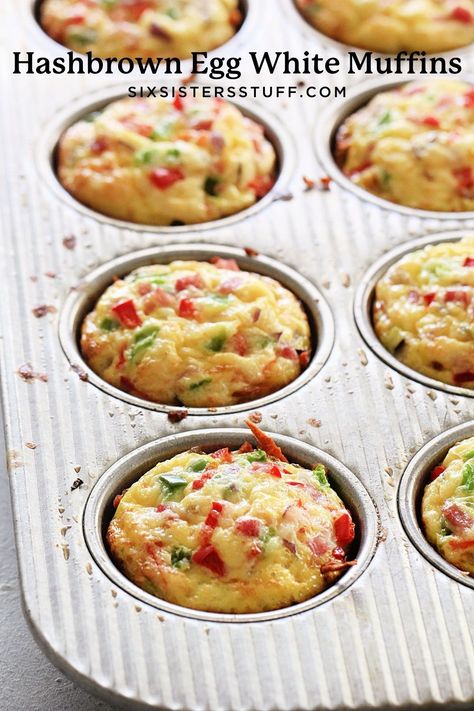 Egg White Muffins, Egg White Breakfast, Six Sisters Recipes, Breakfast Eggs Scrambled, White Recipes, Egg White Recipes, Egg Muffins Recipe, Brown Egg, Six Sisters Stuff