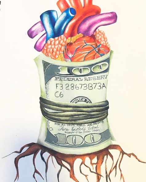 For the love of money is the root of all evil: which while some coveted after, they have erred from the faith, and pierced themselves through with many sorrows. Money Is The Root Of All Evil, Money Is Evil, Root Of All Evil, Concept Drawing, Concept Draw, Money, Zelda Characters, Drawings, Fictional Characters