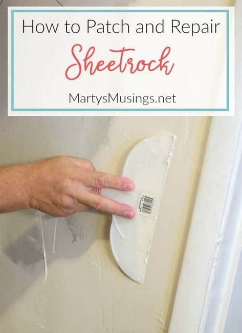 Step by step instructions on how to patch and repair sheetrocking, a must read for fixing holes, gaps and other imperfections in your walls! Spruce Garland, Sheetrock Repair, Grout Repair, Sheet Rock, Drywall Repair, Christmas Decorations Garland, Home Repairs, Diy Home Improvement, Drywall