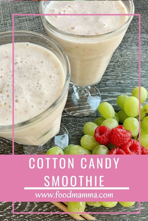 Cotton Candy Grape Smoothie, Smoothies With Grapes, Cotton Candy Grapes Recipes, Grape Smoothie Recipes, Cotton Candy Smoothie, Candied Grapes Recipe, Cottage Cheese Dessert Recipes, Healthy Breakfast Alternatives, Blend Jet