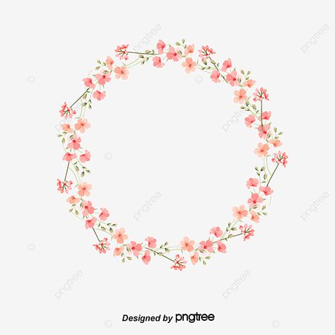 Vector Floral Design, Pink Floral Wreath, Wreath Vector, Floral Vector, Wreath Watercolor, Birthday Cards Diy, Vector Png, Pink Watercolor, Clipart Images